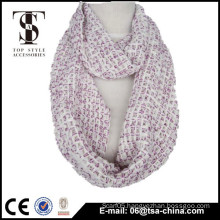 Fashion new design winter warm infinity sequin yarn scarf